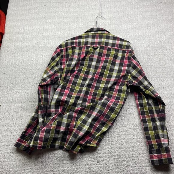 Robert Graham Men's Size L Pink / Green The Freshly Laundered Button Up Shirt - Picture 10 of 13